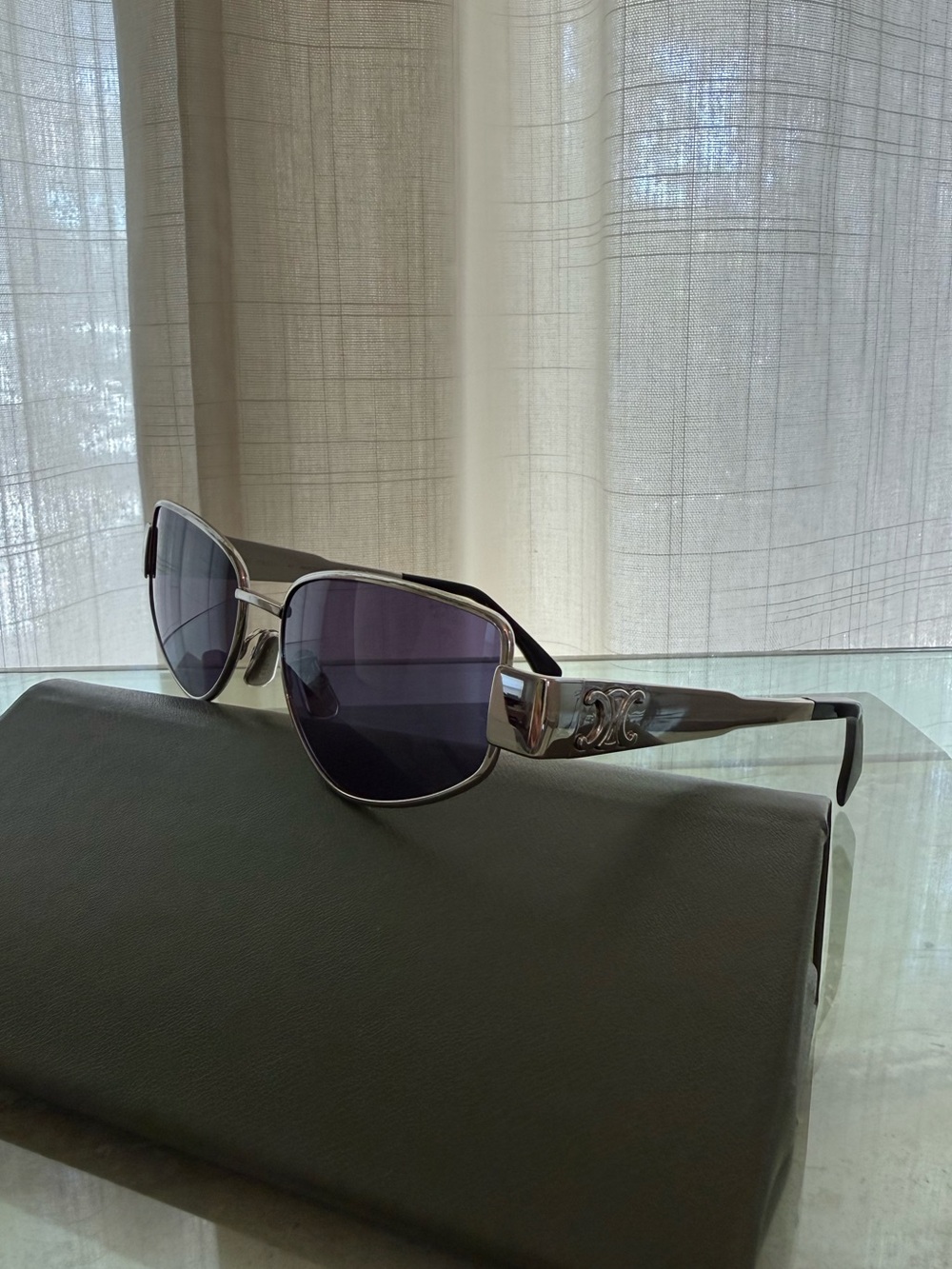 Celine Triomphe Metal Cat Eye Sunglasses